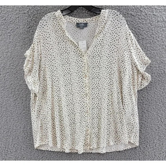 Belle By Belldini Tops Belle By Belldini Plus Size Dot Print